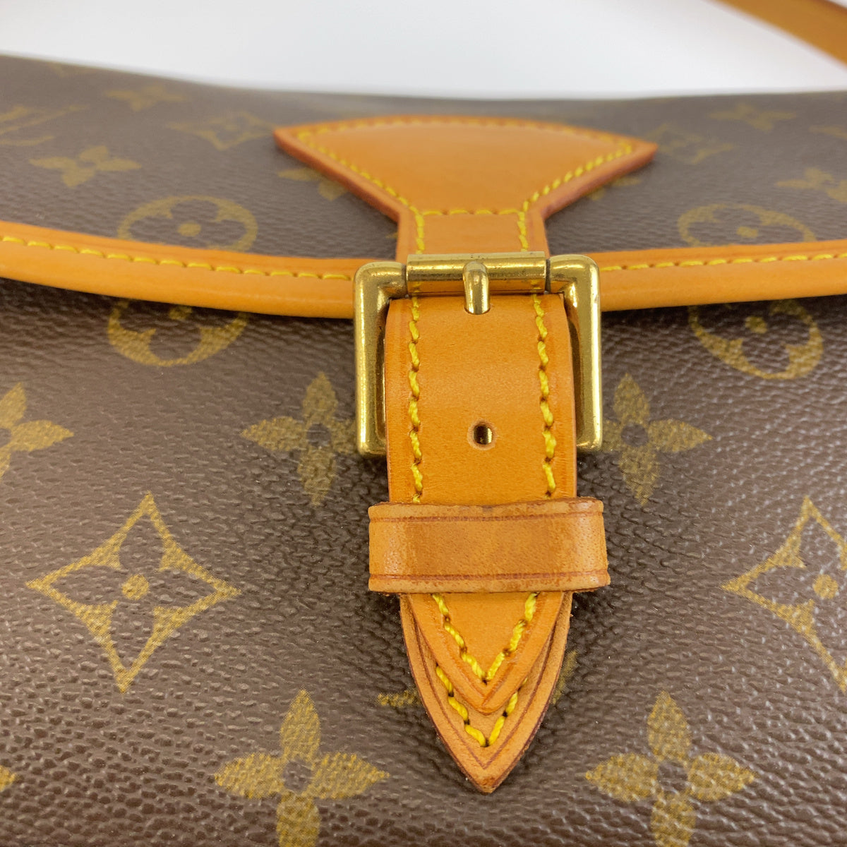 LOUIS VUITTON ルイヴィトン モノグラム ソローニュ ブラウン PVC / レザー M42250 ショルダーバッグ ポシェット レディース AB98