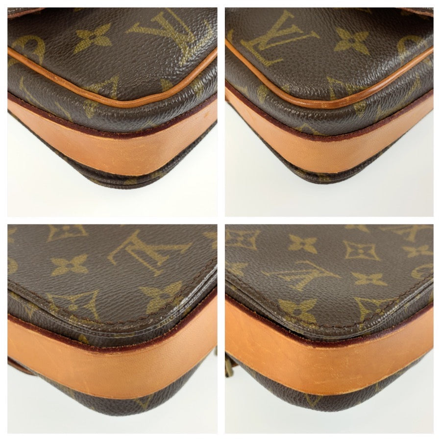 LOUIS VUITTON ルイヴィトン モノグラム カルトシエールPM ブラウン ゴールド金具 PVC / レザー M51254 ショルダーバッグ ポシェット レディース B45