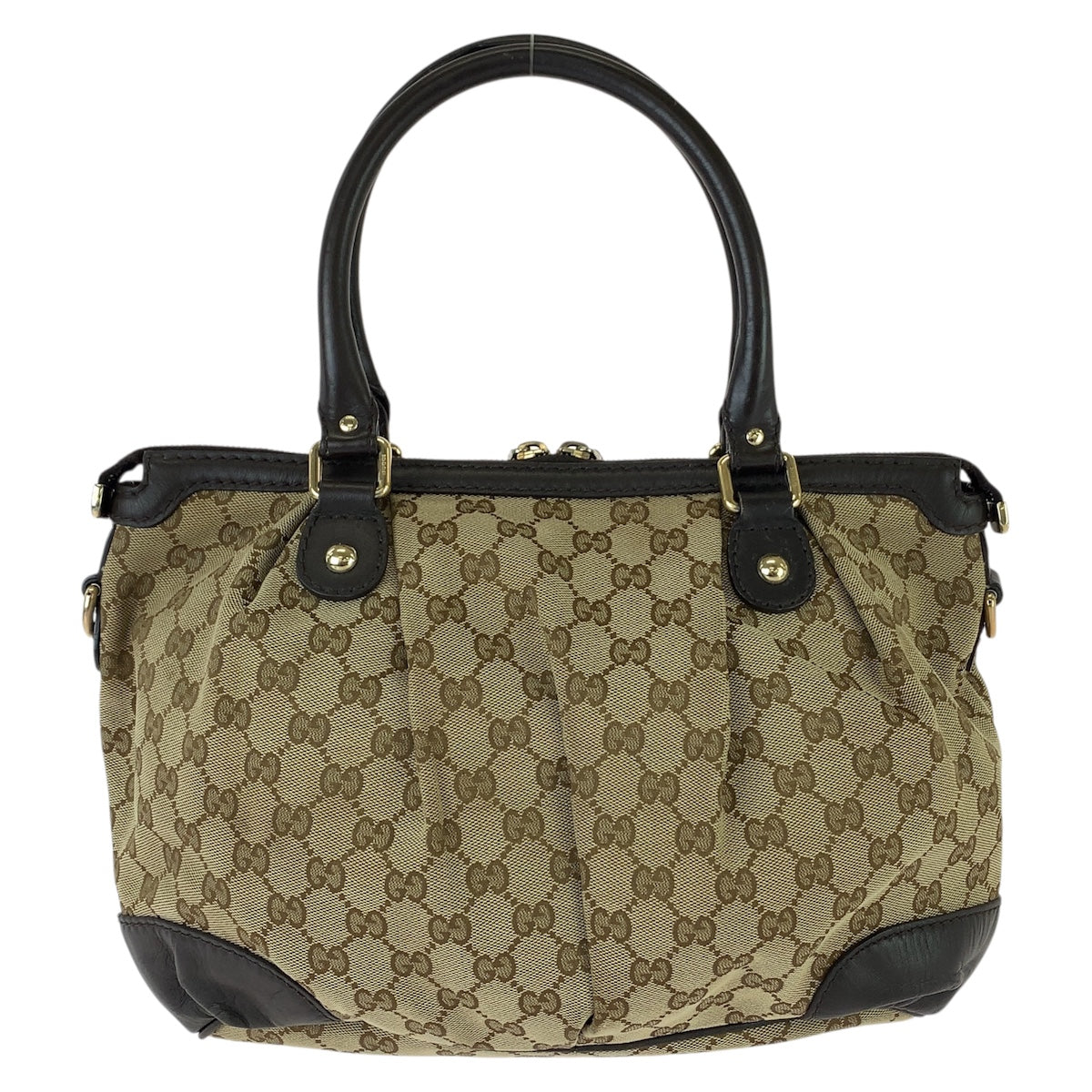 GUCCI グッチ スーキー 2way ベージュ ブラウン ゴールド金具 GGキャンバス / レザー 247902 トートバッグ ショルダーバッグ レディース AB50