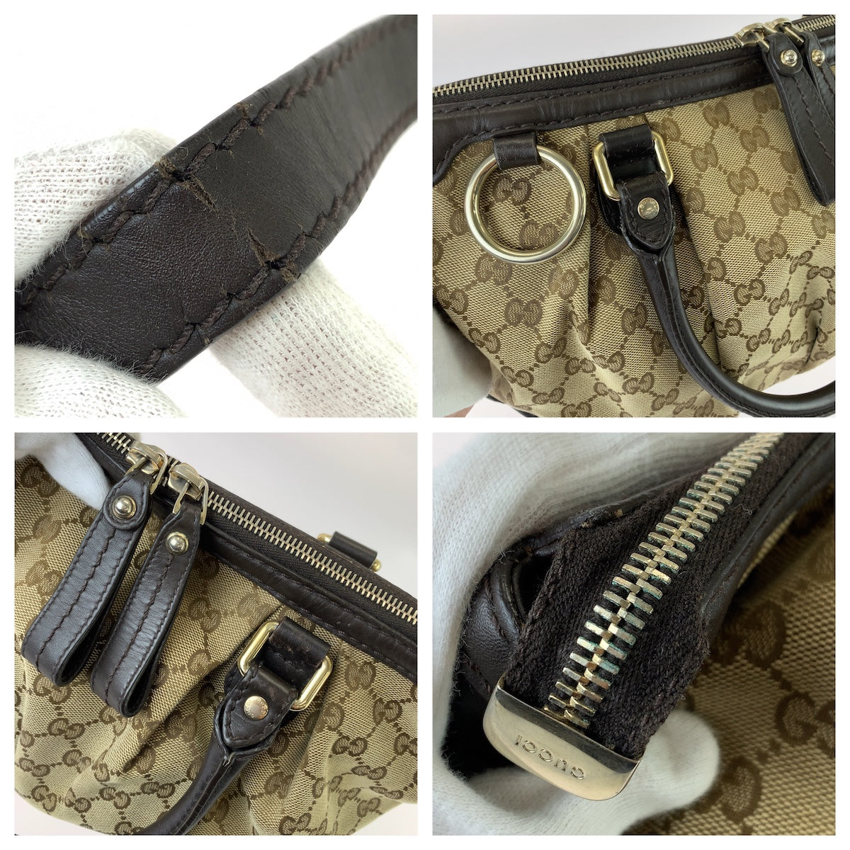 GUCCI グッチ スーキー 2way ベージュ ブラウン ゴールド金具 GGキャンバス / レザー 247902 トートバッグ ショルダーバッグ レディース AB50