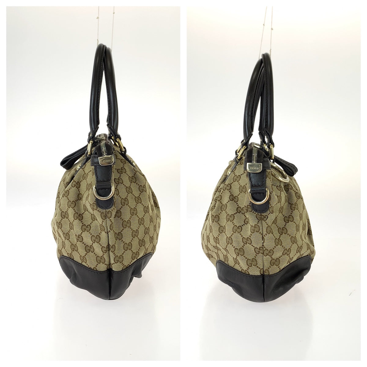 GUCCI グッチ スーキー 2way ベージュ ブラウン ゴールド金具 GGキャンバス / レザー 247902 トートバッグ ショルダーバッグ レディース AB50
