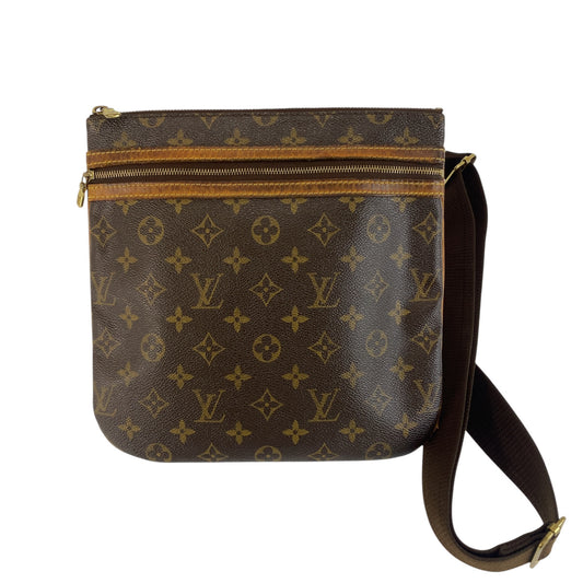 LOUIS VUITTON ルイヴィトン モノグラム ポシェット ボスフォール ブラウン PVC / レザー M40044 ショルダーバッグ ポシェット メンズ B37
