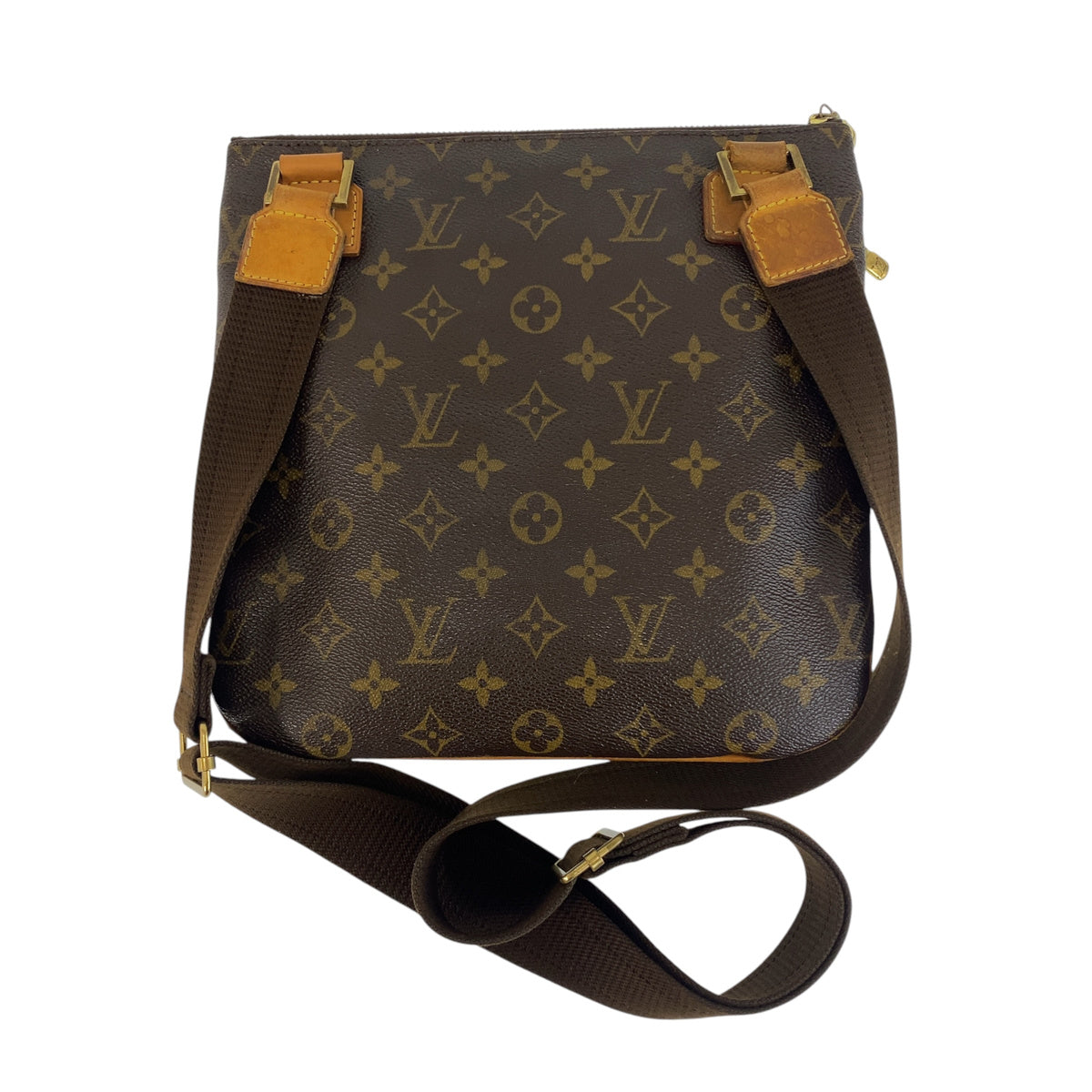 LOUIS VUITTON ルイヴィトン モノグラム ポシェット ボスフォール ブラウン PVC / レザー M40044 ショルダーバッグ ポシェット メンズ B37