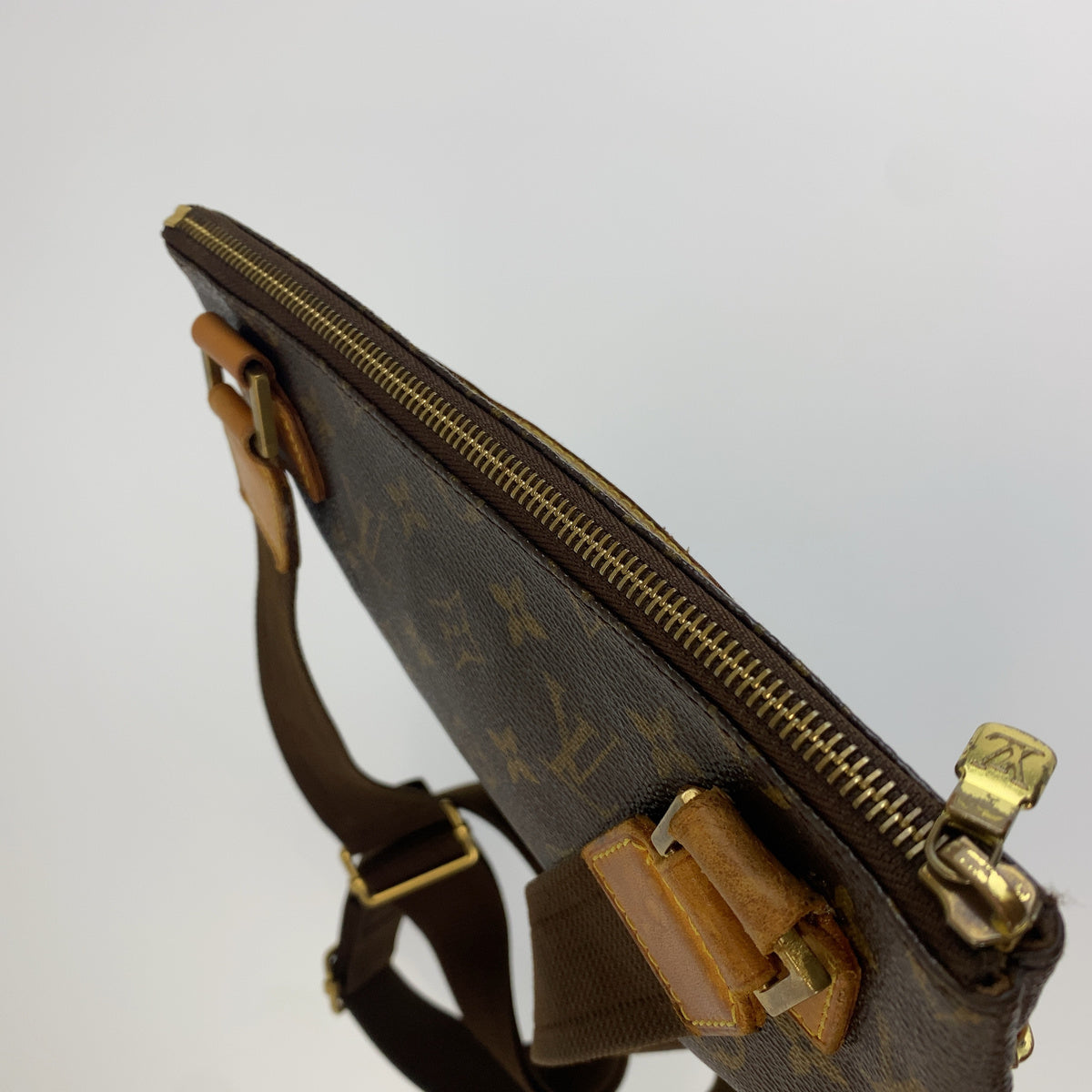 LOUIS VUITTON ルイヴィトン モノグラム ポシェット ボスフォール ブラウン PVC / レザー M40044 ショルダーバッグ ポシェット メンズ B37