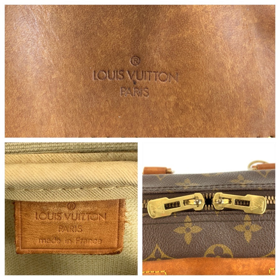 LOUIS VUITTON ルイヴィトン モノグラム ドーヴィル ブラウン ゴールド金具 PVC / レザー M47270 ハンドバッグ ボストンバッグ レディース B37