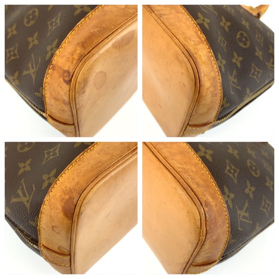 LOUIS VUITTON ルイヴィトン モノグラム アルマ ブラウン ゴールド金具 PVC / レザー M51130 ハンドバッグ レディース B50