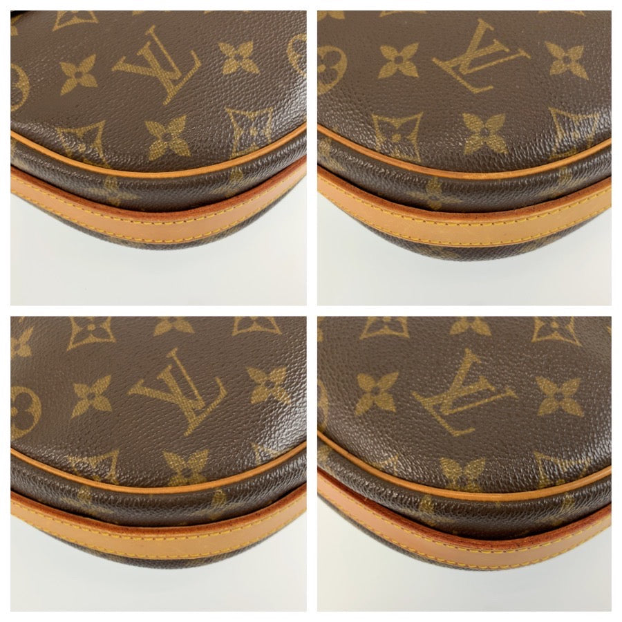 LOUIS VUITTON ルイヴィトン モノグラム ジュヌフィーユ ブラウン ゴールド金具 PVC / レザー M51226 ショルダーバッグ メッセンジャーバッグ レディース B50