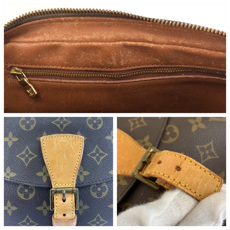 LOUIS VUITTON ルイヴィトン モノグラム ジュヌフィーユ ブラウン ゴールド金具 PVC / レザー M51226 ショルダーバッグ メッセンジャーバッグ レディース B50