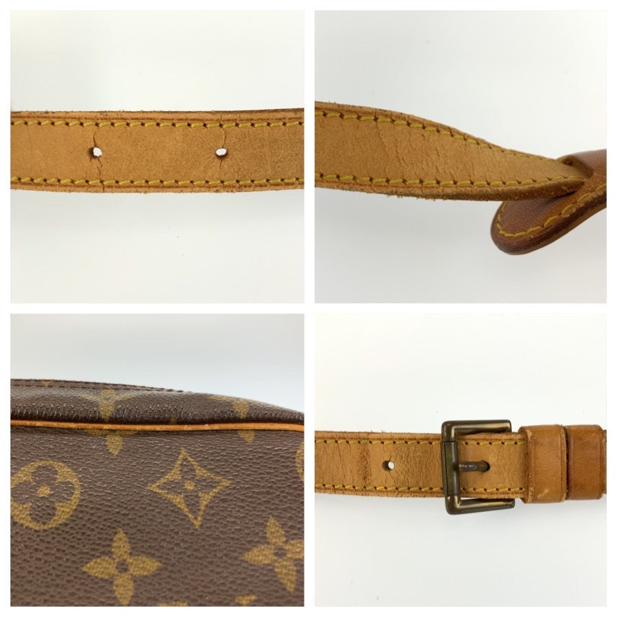 LOUIS VUITTON ルイヴィトン モノグラム ジュヌフィーユ ブラウン ゴールド金具 PVC / レザー M51226 ショルダーバッグ メッセンジャーバッグ レディース B50