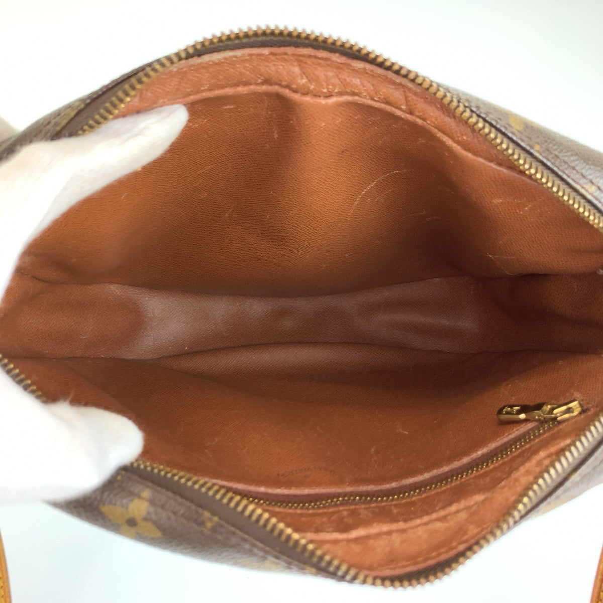 LOUIS VUITTON ルイヴィトン モノグラム ジュヌフィーユ ブラウン ゴールド金具 PVC / レザー M51226 ショルダーバッグ メッセンジャーバッグ レディース B50