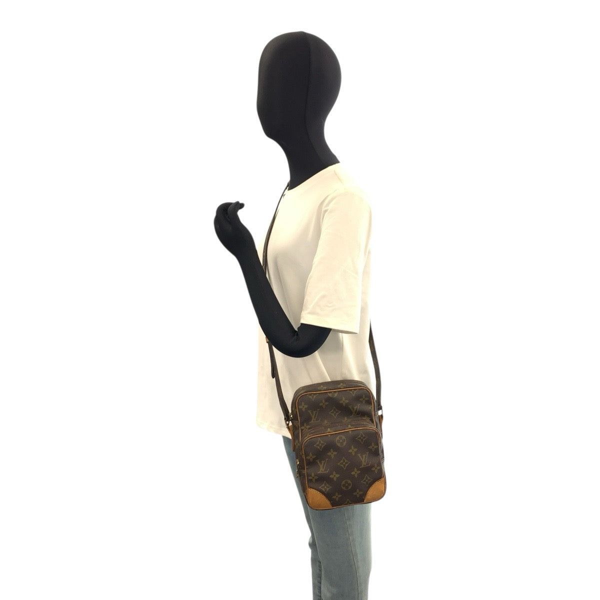 LOUIS VUITTON ルイヴィトン モノグラム アマゾン ブラウン ゴールド金具 PVC / レザー M45236 ショルダーバッグ ポシェット レディース B40