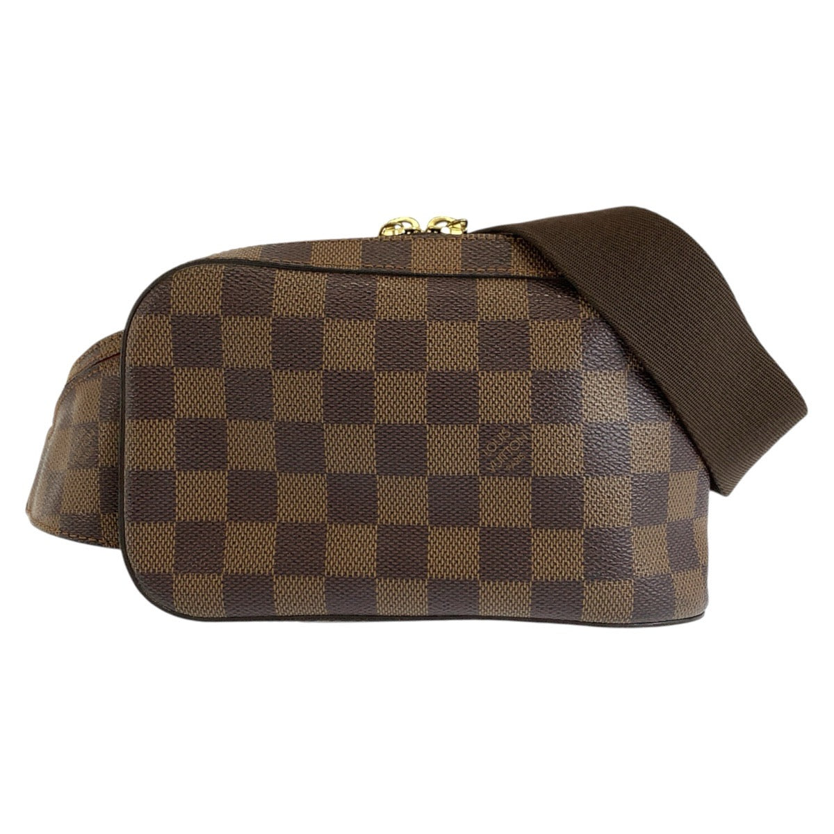 LOUIS VUITTON ルイヴィトン ダミエ ジェロニモス ブラウン ゴールド金具 PVC N51994 ボディバッグ ウエストポーチ 男女兼用 メンズ AB60