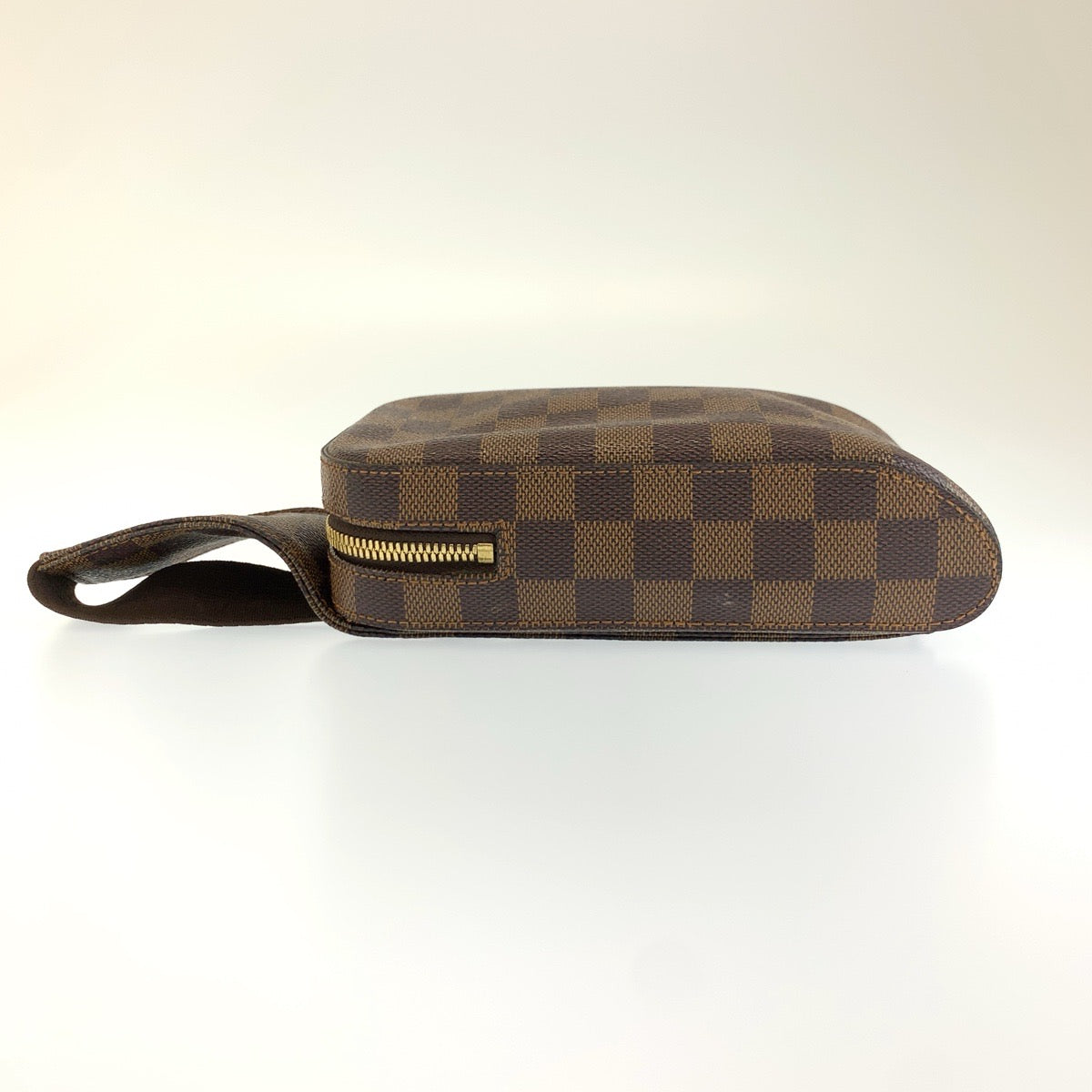 LOUIS VUITTON ルイヴィトン ダミエ ジェロニモス ブラウン ゴールド金具 PVC N51994 ボディバッグ ウエストポーチ 男女兼用 メンズ AB60