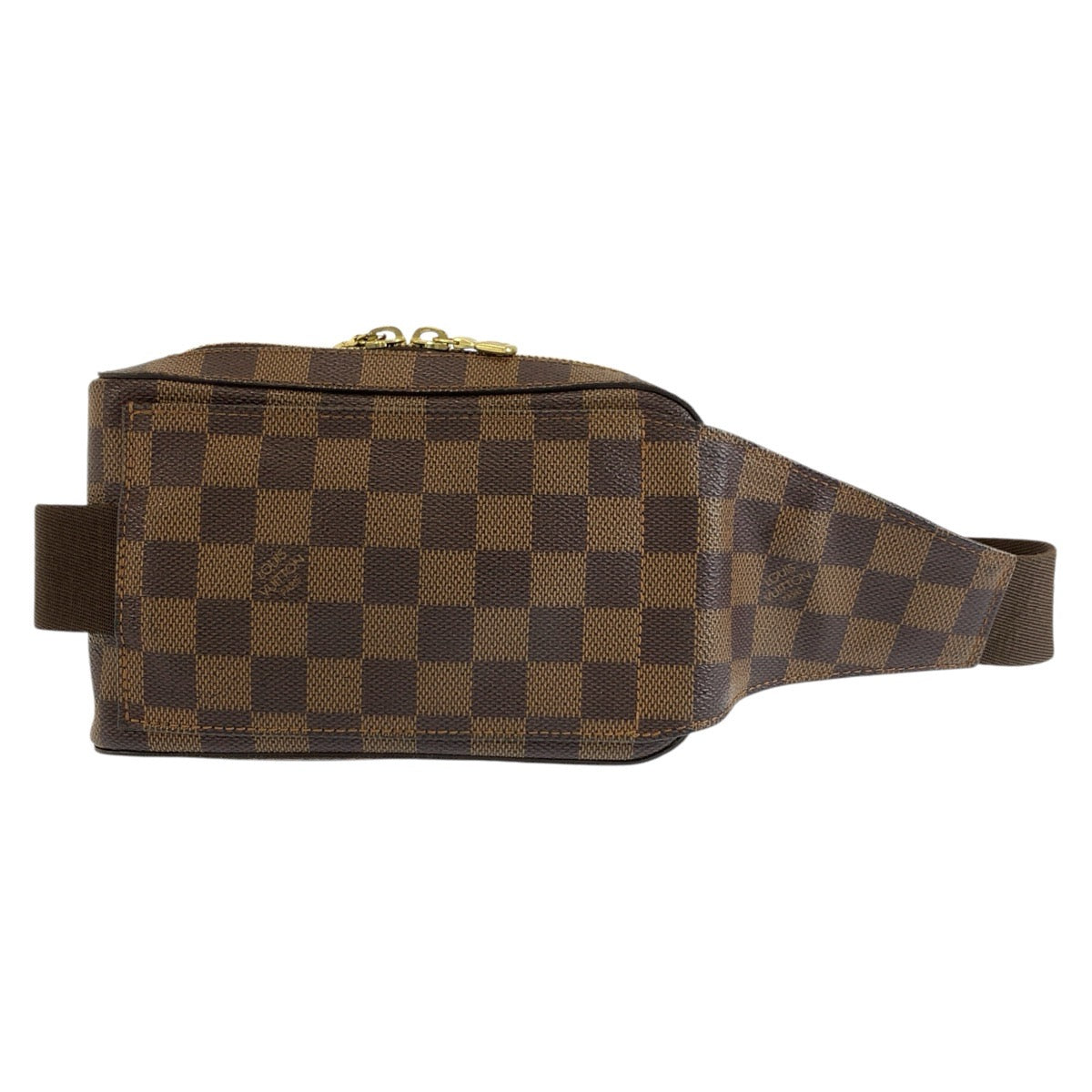 LOUIS VUITTON ルイヴィトン ダミエ ジェロニモス ブラウン ゴールド金具 PVC N51994 ボディバッグ ウエストポーチ 男女兼用 メンズ AB60