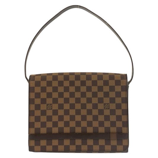 LOUIS VUITTON ルイヴィトン ダミエ トライベッカ カレ ブラウン PVC N51161 ショルダーバッグ レディース B46