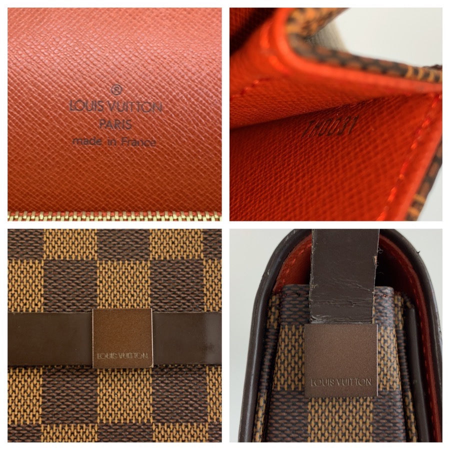 LOUIS VUITTON ルイヴィトン ダミエ トライベッカ カレ ブラウン PVC N51161 ショルダーバッグ レディース B46