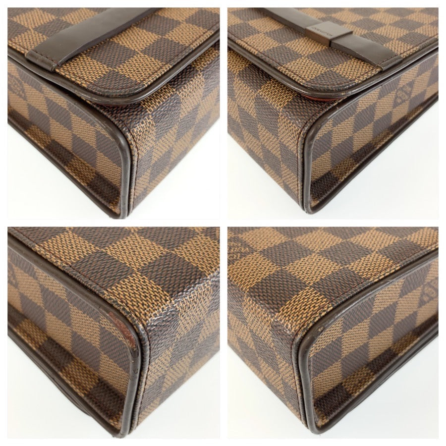 LOUIS VUITTON ルイヴィトン ダミエ トライベッカ カレ ブラウン PVC N51161 ショルダーバッグ レディース B46
