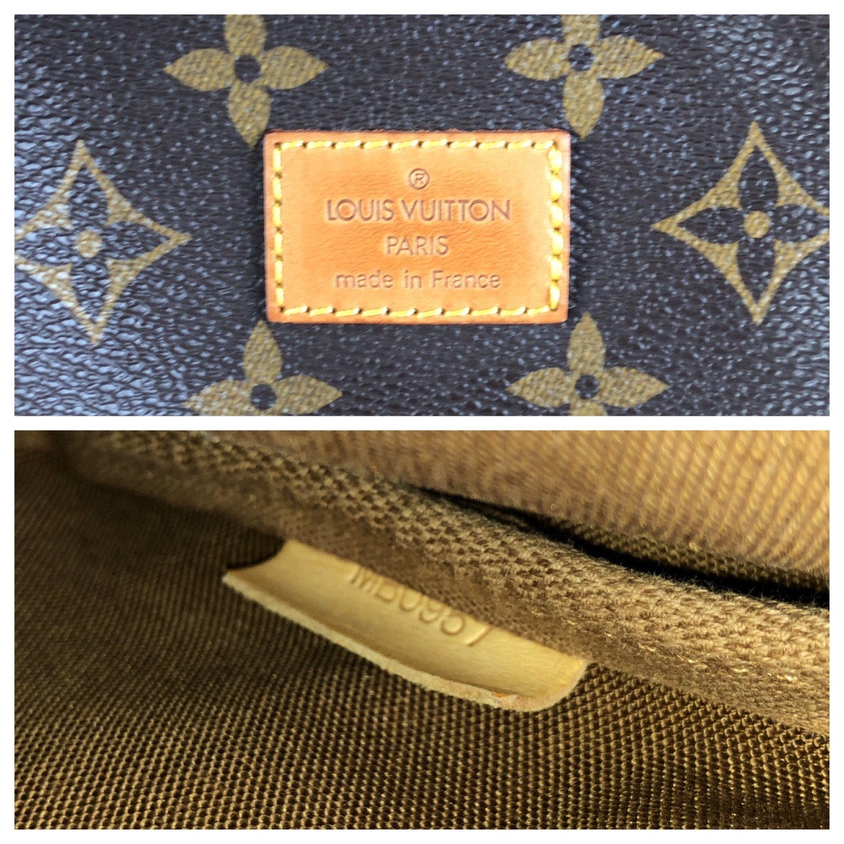 LOUIS VUITTON ルイヴィトン モノグラム ソミュール30 ブラウン ゴールド金具 PVC / レザー M42256 ショルダーバッグ メッセンジャーバッグ レディース AB64