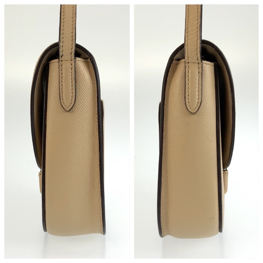 CELINE セリーヌ スモール トロッター ベージュ シルバー金具 レザー ショルダーバッグ ポシェット レディース AB58