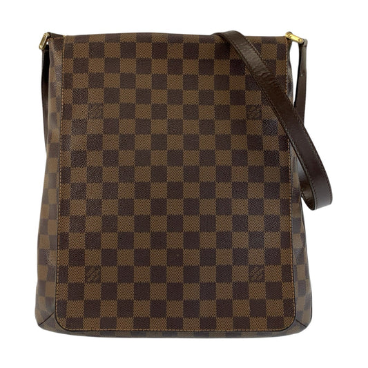 LOUIS VUITTON ルイヴィトン ダミエ ミュゼット ブラウン ゴールド金具 PVC N51302 ショルダーバッグ メッセンジャーバッグ レディース AB57