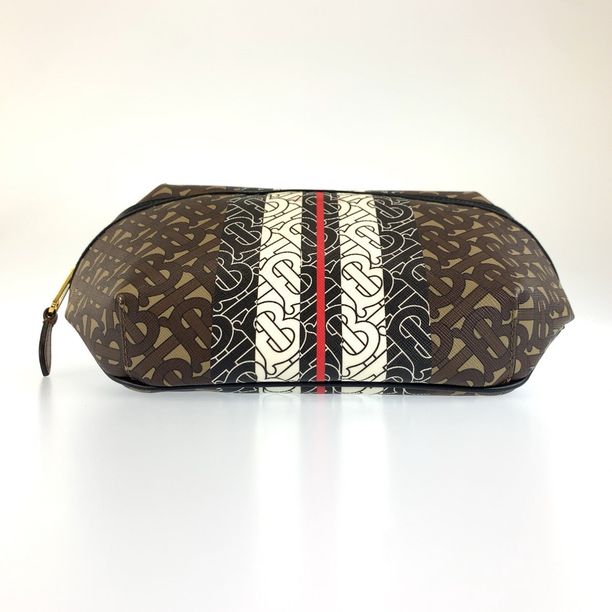 BURBERRY バーバリー TBモノグラム ブラウン PVC ボディバッグ ウエストポーチ バムバッグ メンズ ABP46