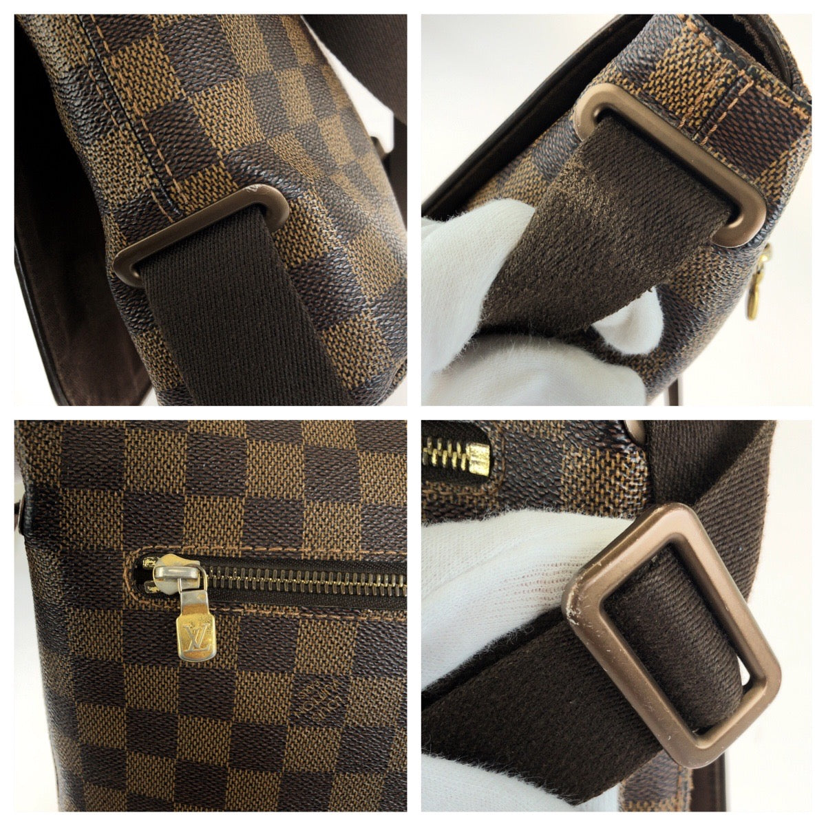 LOUIS VUITTON ルイヴィトン ダミエ・エベヌ ブルックリンMM ブラウン PVC N51211 ショルダーバッグ メッセンジャーバッグ メンズ AB60