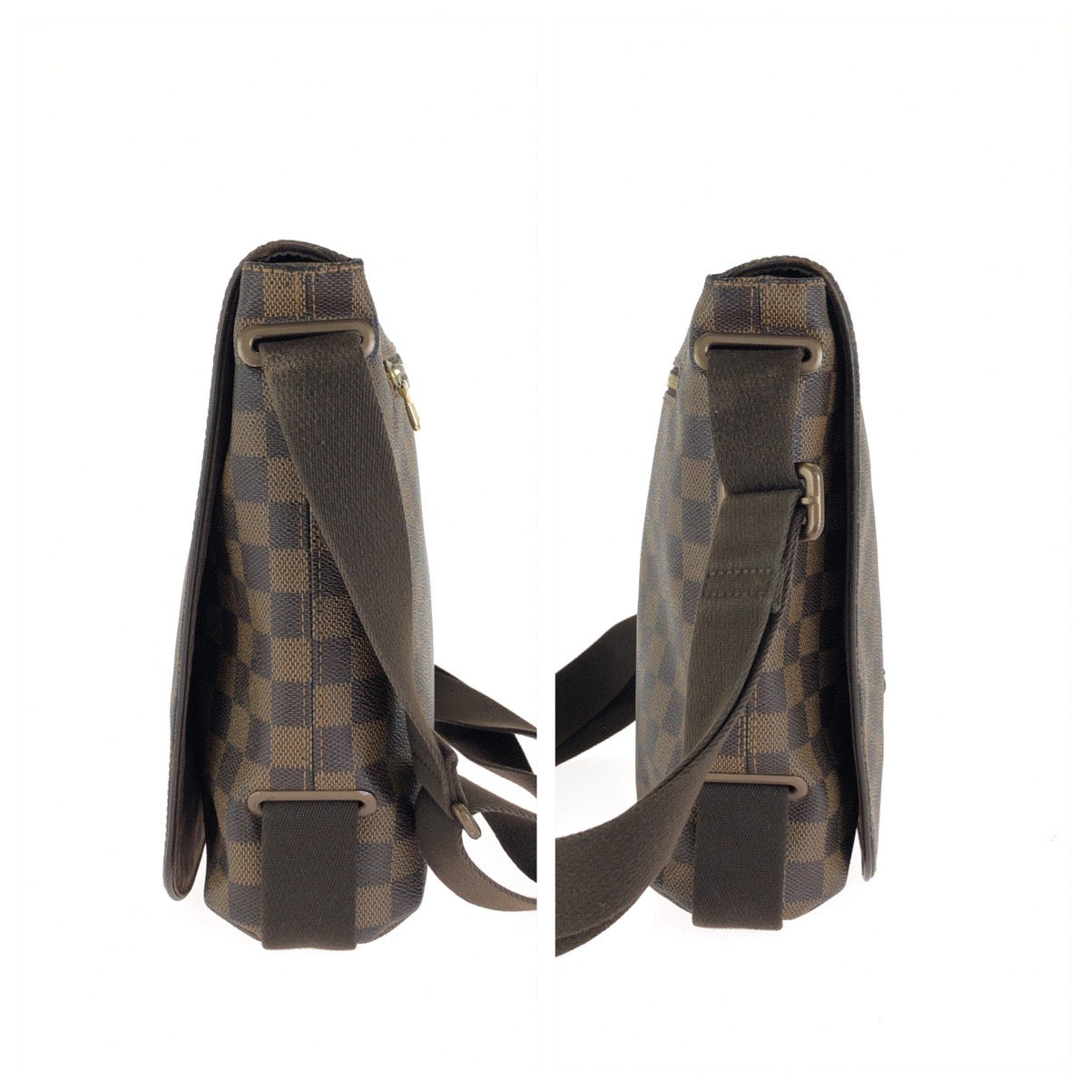 LOUIS VUITTON ルイヴィトン ダミエ・エベヌ ブルックリンMM ブラウン PVC N51211 ショルダーバッグ メッセンジャーバッグ メンズ AB60