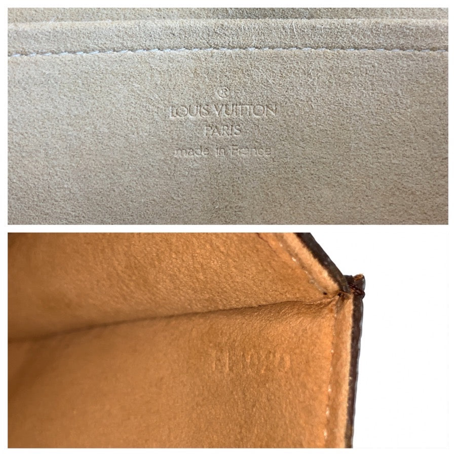 LOUIS VUITTON ルイヴィトン モノグラム ポシェットツインGM ブラウン ゴールド金具 PVC / レザー M51852 ショルダーバッグ ポシェット レディース B33