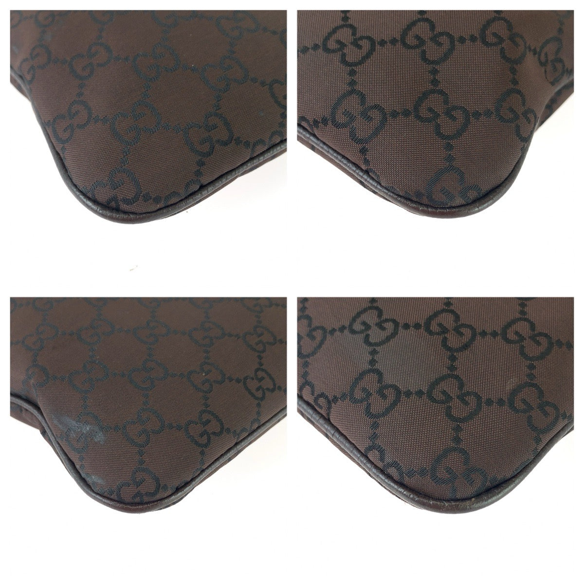 GUCCI グッチ GG柄 ブラウン シルバー金具 ナイロン / レザー 268620 ショルダーバッグ メッセンジャーバッグ レディース AB45