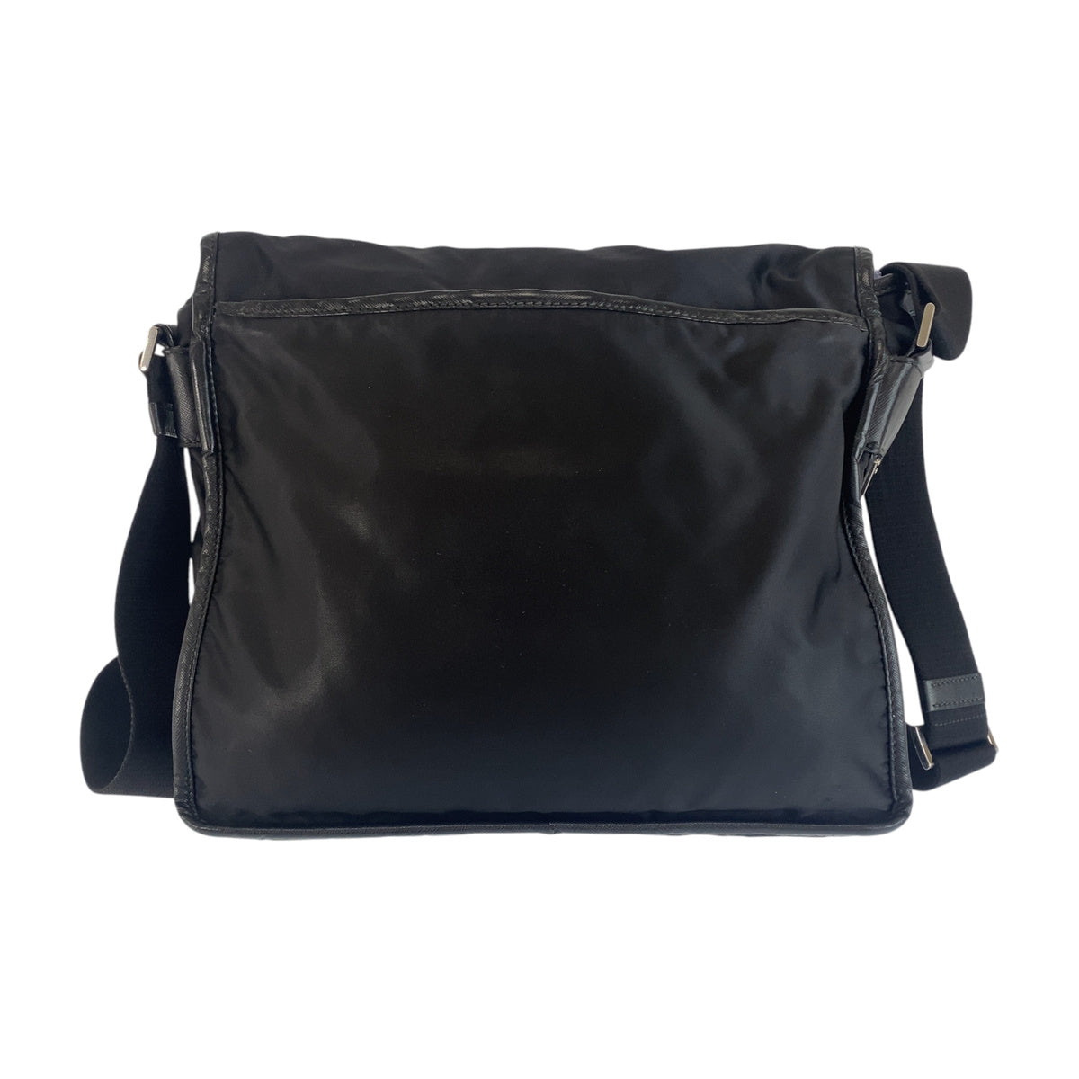 PRADA プラダ テスート ジャガードロゴ ブラック ナイロン ショルダーバッグ メッセンジャーバッグ メンズ AB30