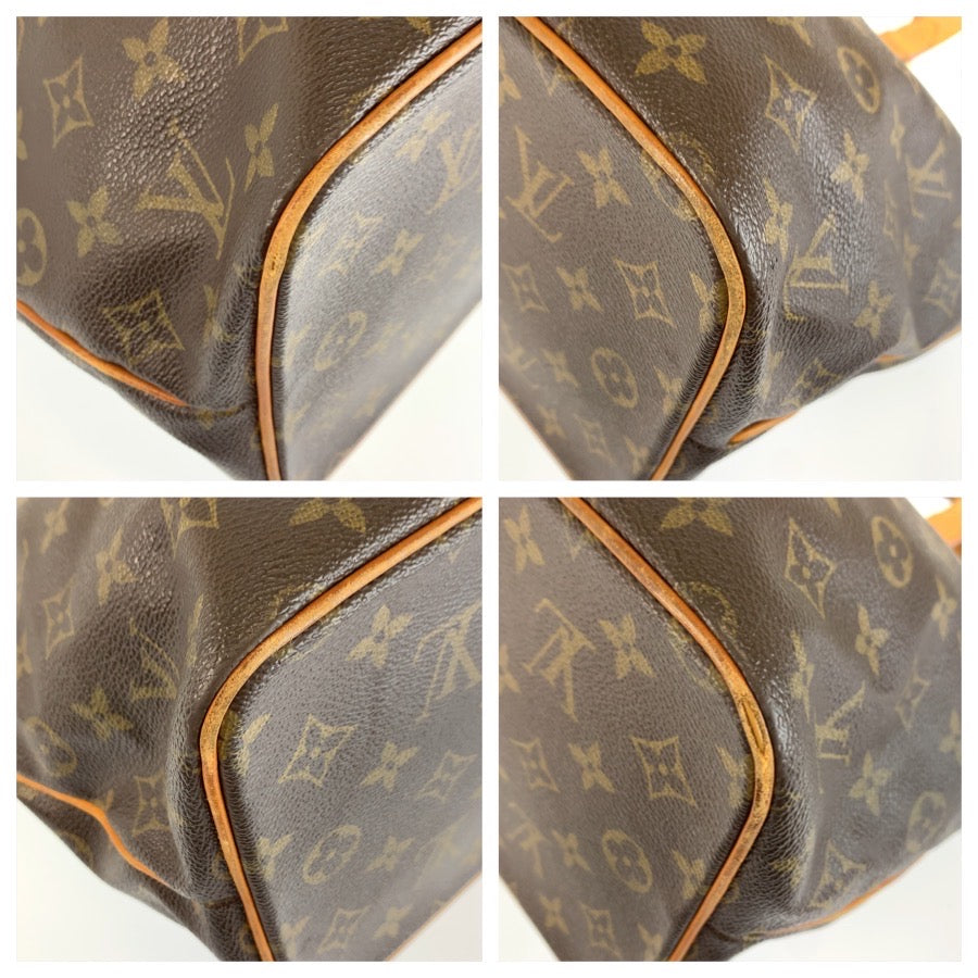 LOUIS VUITTON ルイヴィトン モノグラム パレルモPM ブラウン ゴールド金具 PVC / レザー M40145 ハンドバッグ ショルダーバッグ 2way レディース B80