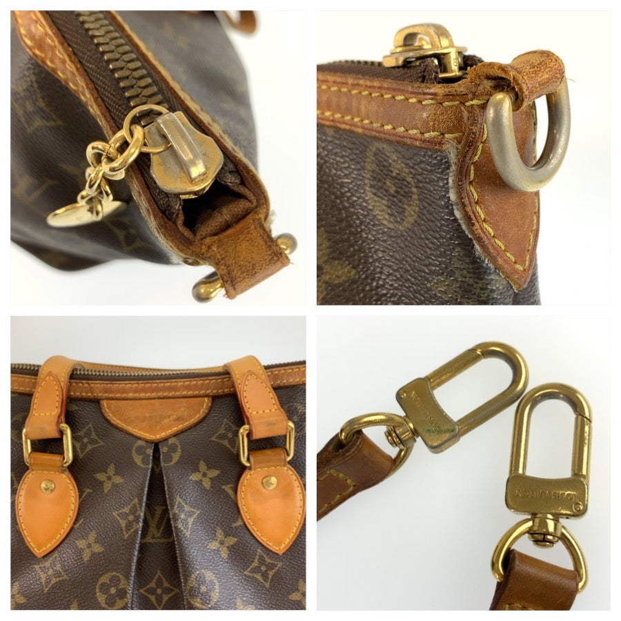 LOUIS VUITTON ルイヴィトン モノグラム パレルモPM ブラウン ゴールド金具 PVC / レザー M40145 ハンドバッグ ショルダーバッグ 2way レディース B80