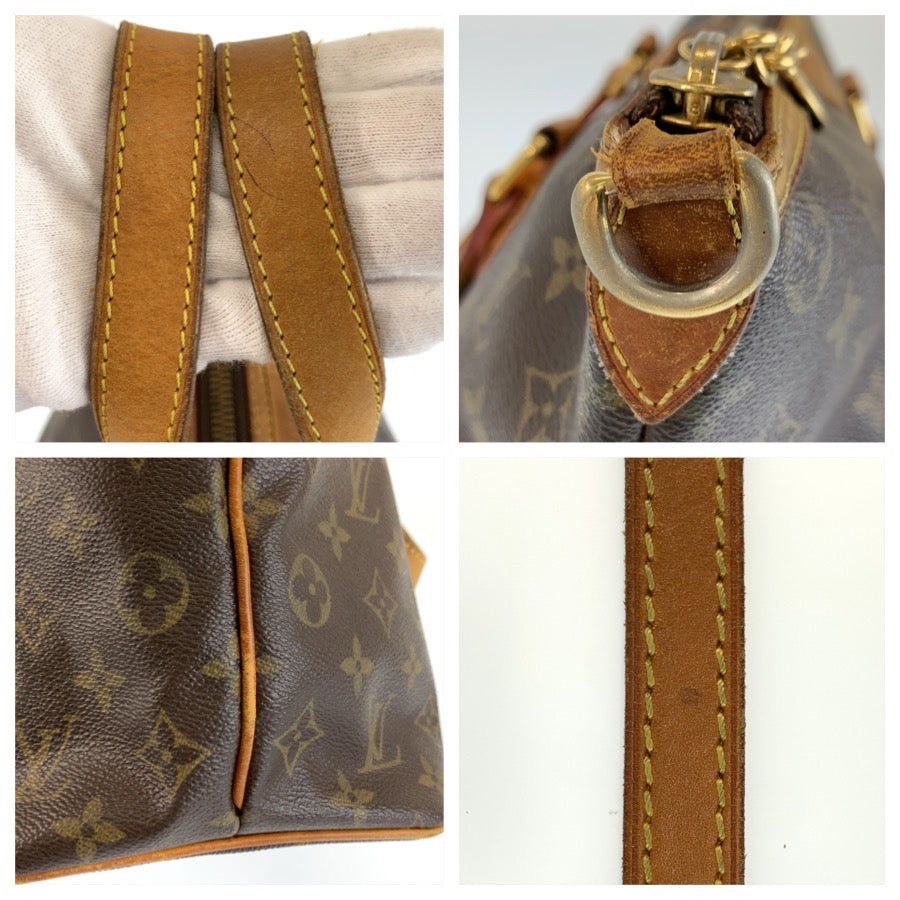 LOUIS VUITTON ルイヴィトン モノグラム パレルモPM ブラウン ゴールド金具 PVC / レザー M40145 ハンドバッグ ショルダーバッグ 2way レディース B80