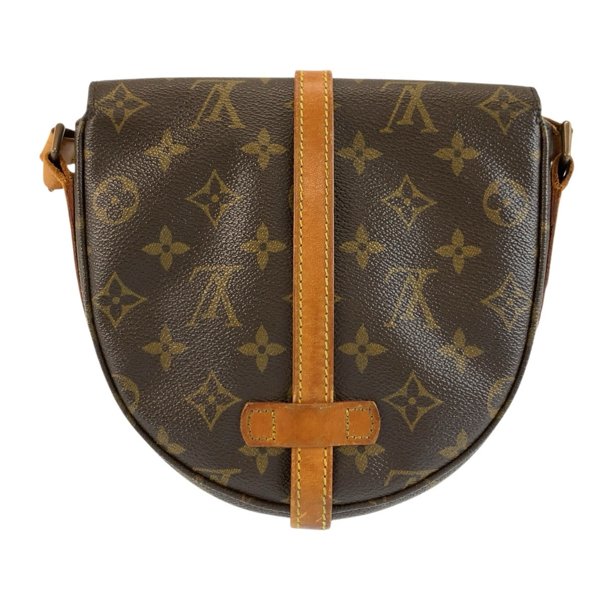 LOUIS VUITTON ルイヴィトン モノグラム シャンティPM ブラウン ゴールド金具 PVC / レザー M51234 ショルダーバッグ ポシェット レディース B37