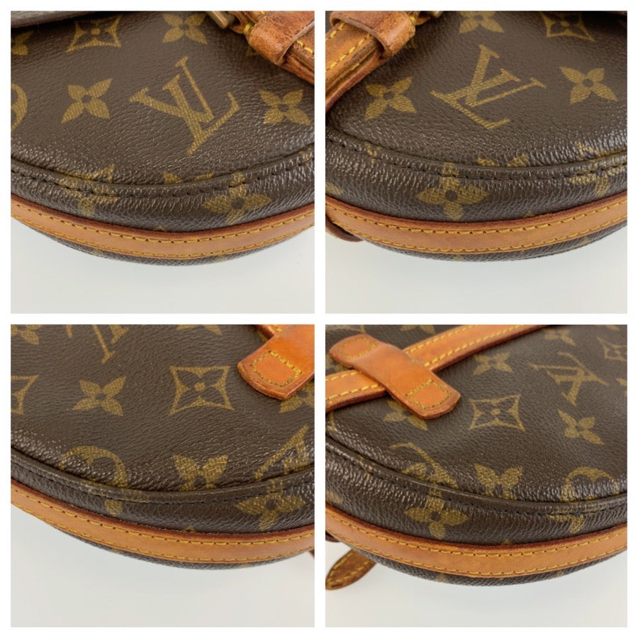LOUIS VUITTON ルイヴィトン モノグラム シャンティPM ブラウン ゴールド金具 PVC / レザー M51234 ショルダーバッグ ポシェット レディース B37