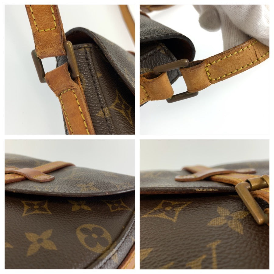 LOUIS VUITTON ルイヴィトン モノグラム シャンティPM ブラウン ゴールド金具 PVC / レザー M51234 ショルダーバッグ ポシェット レディース B37