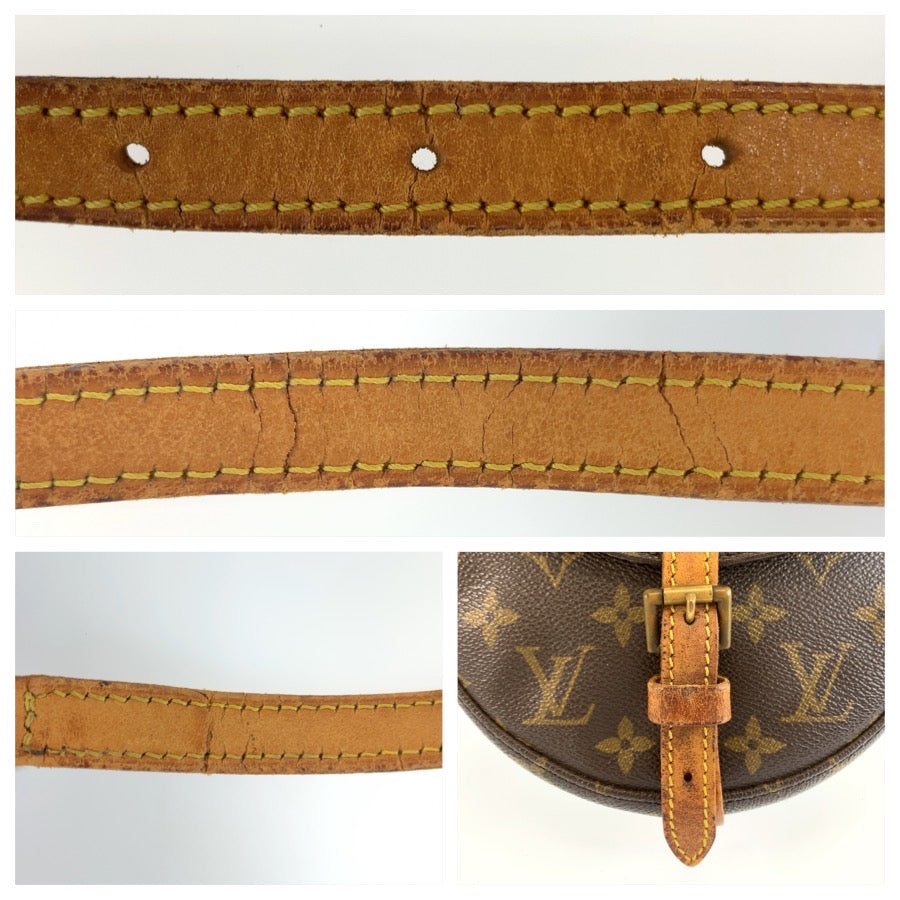 LOUIS VUITTON ルイヴィトン モノグラム シャンティPM ブラウン ゴールド金具 PVC / レザー M51234 ショルダーバッグ ポシェット レディース B37