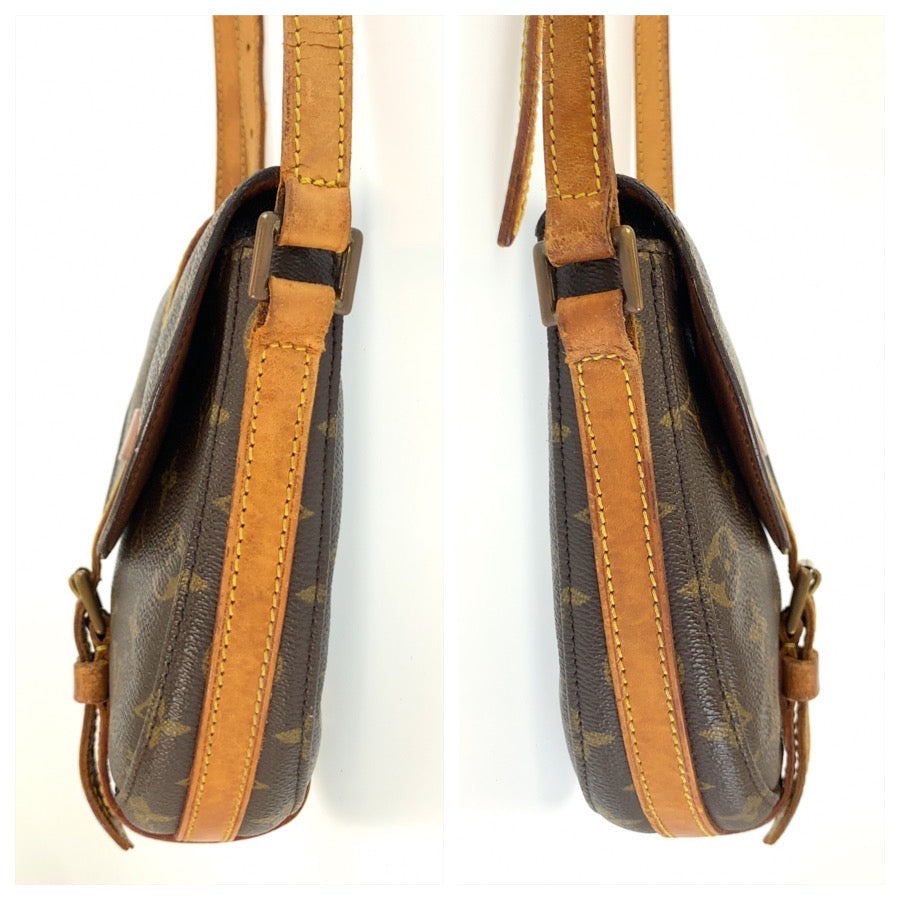 LOUIS VUITTON ルイヴィトン モノグラム シャンティPM ブラウン ゴールド金具 PVC / レザー M51234 ショルダーバッグ ポシェット レディース B37