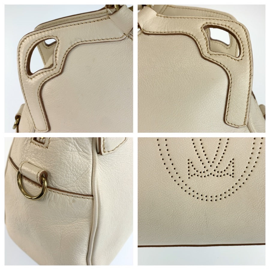 CARTIER カルティエ マルチェロ ドゥ カルティエ ホワイト ゴールド金具 レザー ハンドバッグ ショルダーバッグ 2way レディース ABP63