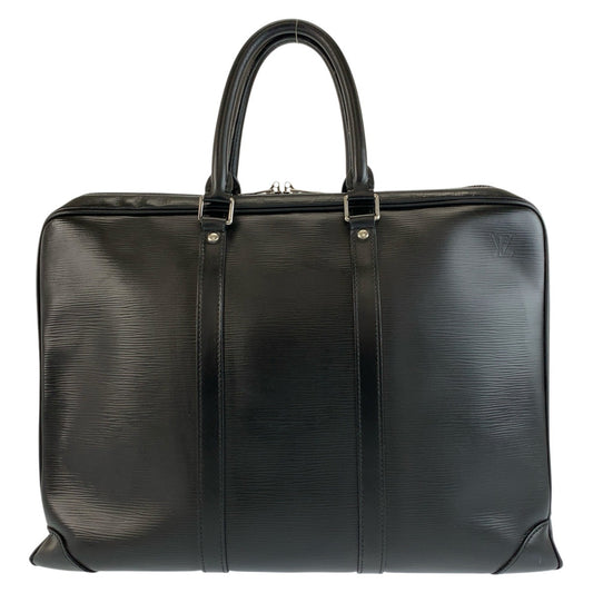 LOUIS VUITTON ルイヴィトン エピ ポルトドキュマンヴォワヤージュ ブラック 黒 シルバー金具 レザー M54472 ビジネスバッグ ブリーフケース メンズ AB33
