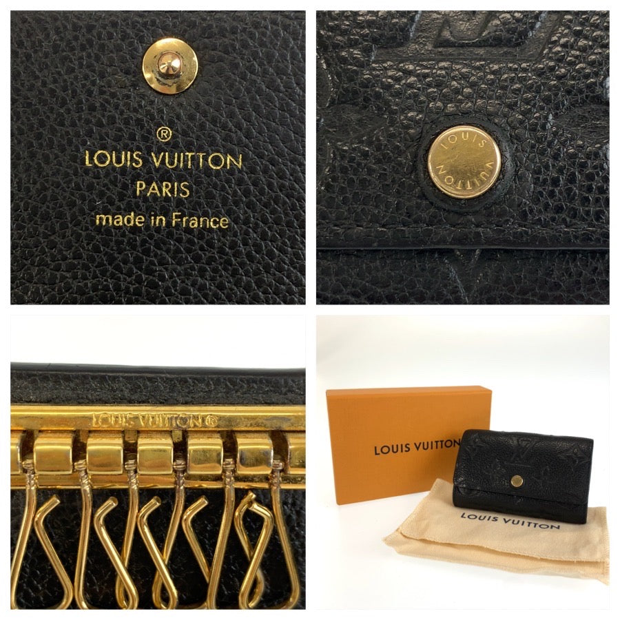 LOUIS VUITTON ルイヴィトン モノグラム アンプラント ミュルティクレ 6 ノワール ブラック ゴールド金具 レザー M64421 キーケース 6連 男女兼用 メンズ ABP22