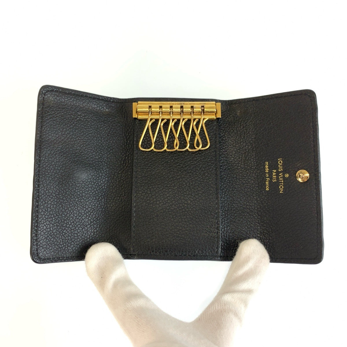 LOUIS VUITTON ルイヴィトン モノグラム アンプラント ミュルティクレ 6 ノワール ブラック ゴールド金具 レザー M64421 キーケース 6連 男女兼用 メンズ ABP22
