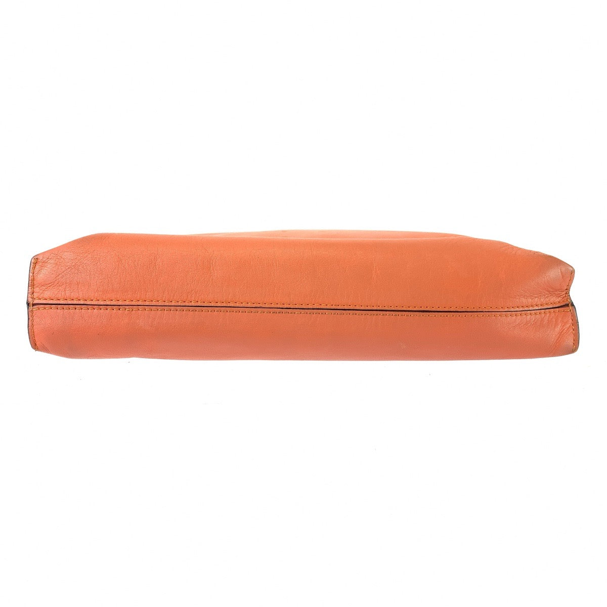 LOEWE ロエベ オレンジ シルバー金具 レザー ポーチ メイクポーチ 小物入れ レディース B20