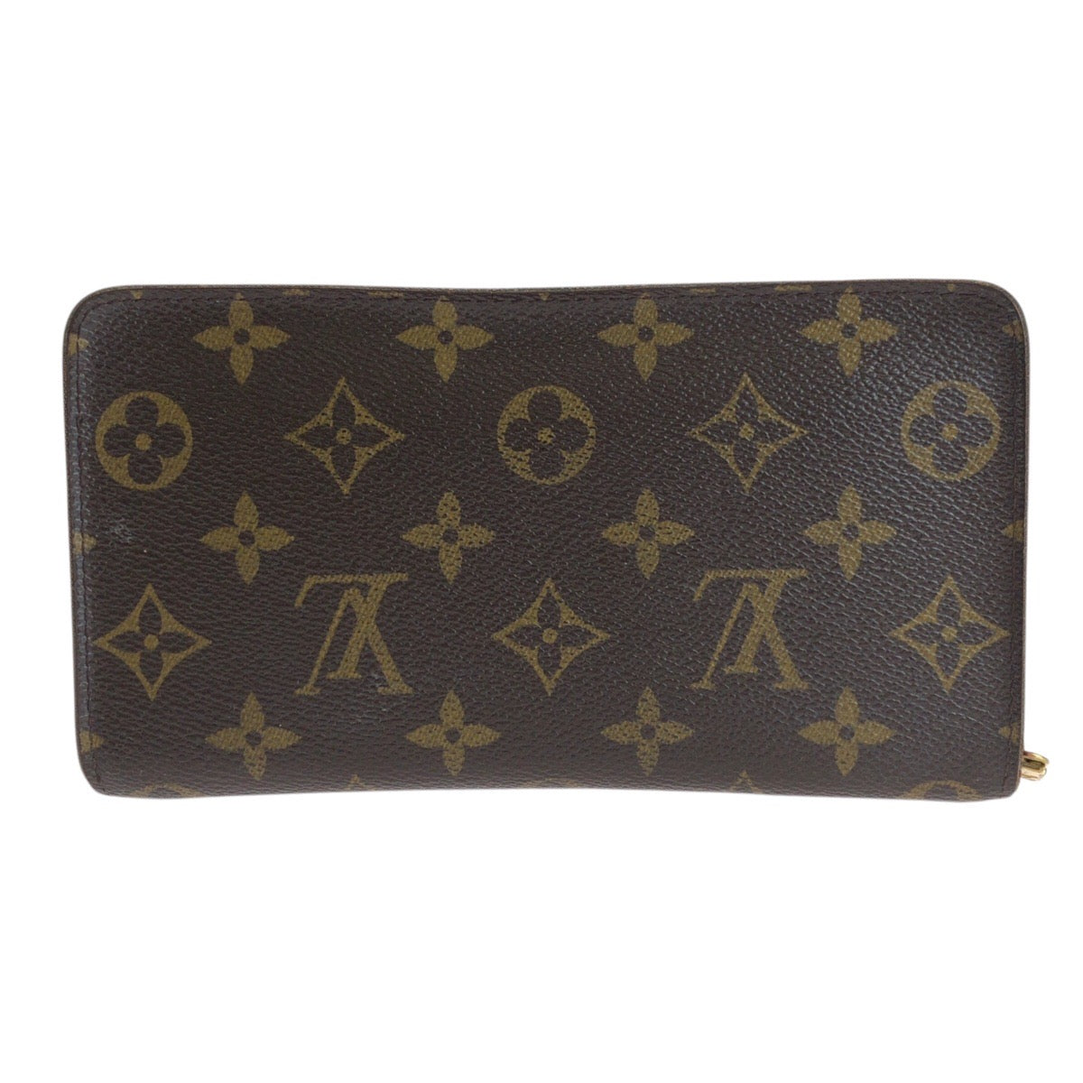 LOUIS VUITTON ルイヴィトン モノグラム ポルトモネジップ ブラウン ゴールド金具 PVC M61727 長財布 ロングウォレット レディース B33