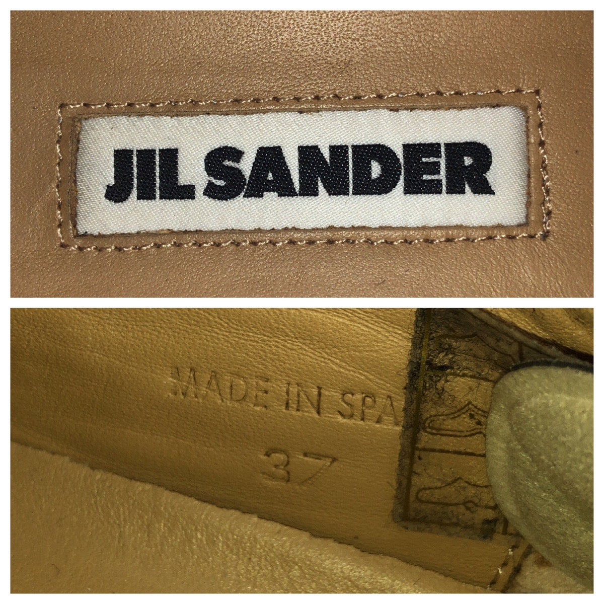 JIL SANDER ジルサンダー プラットフォーム スリッポン サイズ37 ホワイト アイボリー レザー / ラバー スニーカー ローカットスニーカー レディース AB25