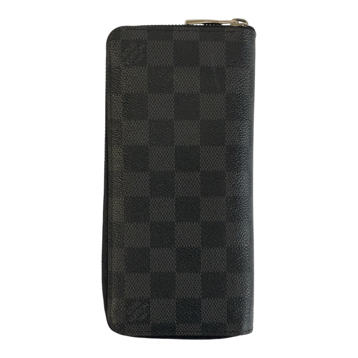 LOUIS VUITTON ルイヴィトン ダミエグラフィット ジッピーウォレット ヴェルティカル ブラック 黒 シルバー金具 PVC N63095 長財布 ロングウォレット メンズ AB28