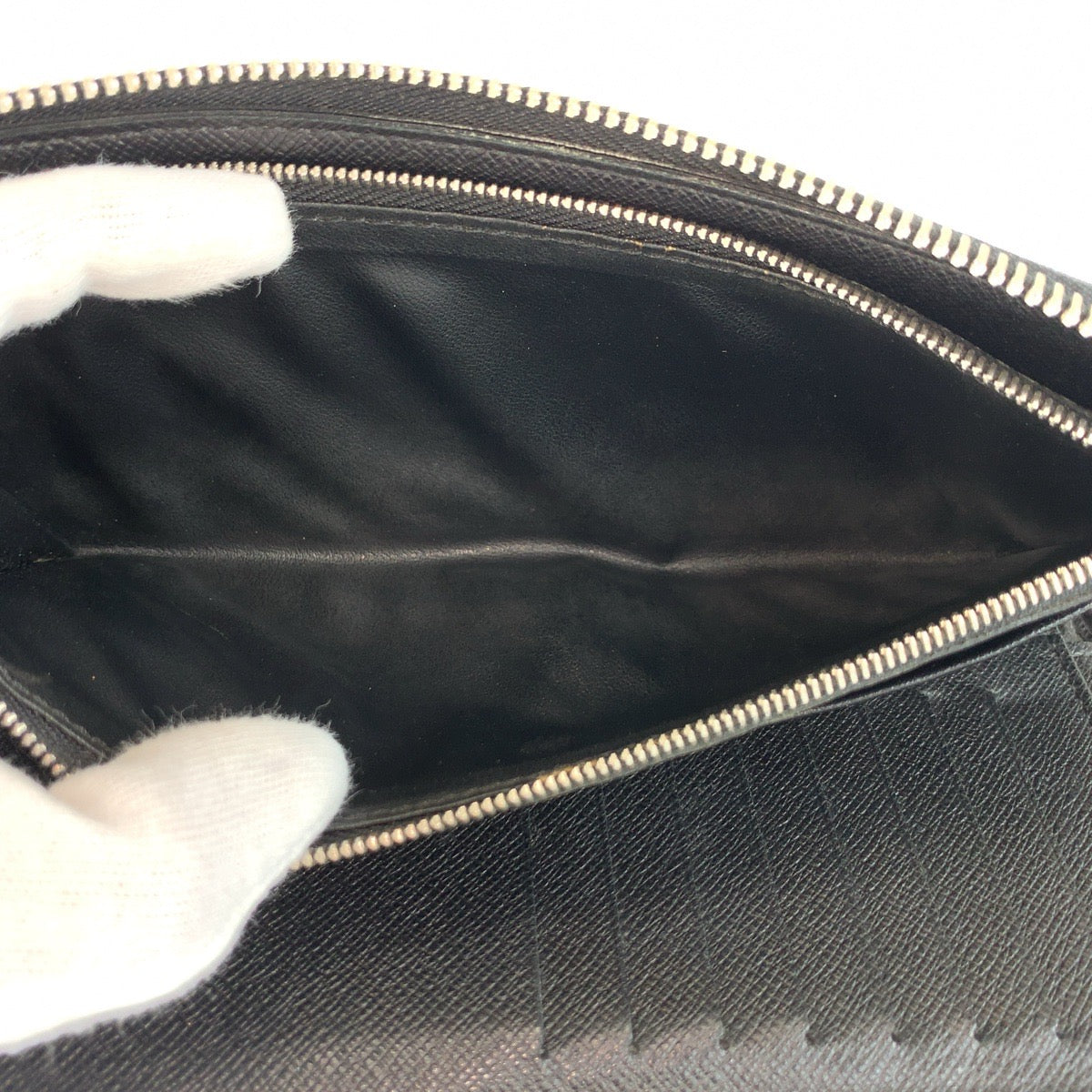 LOUIS VUITTON ルイヴィトン ダミエグラフィット ジッピーウォレット ヴェルティカル ブラック 黒 シルバー金具 PVC N63095 長財布 ロングウォレット メンズ AB28