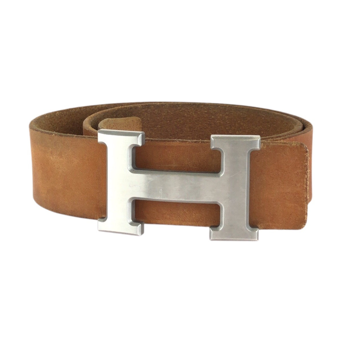 HERMES エルメス コンスタンス Hバックル サイズ70 ブラウン シルバー金具 カーフ ベルト □D刻印 レディース B40