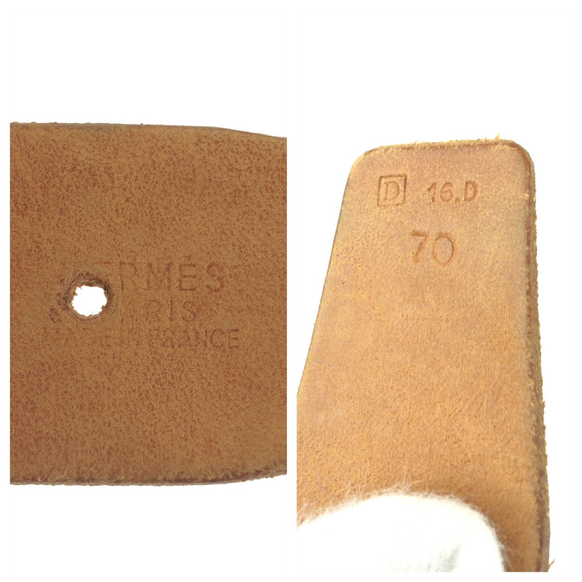 HERMES エルメス コンスタンス Hバックル サイズ70 ブラウン シルバー金具 カーフ ベルト □D刻印 レディース B40