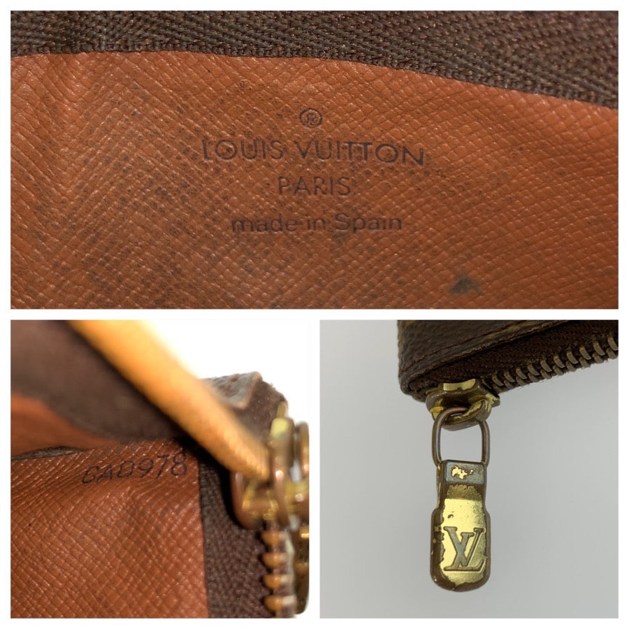 LOUIS VUITTON ルイヴィトン モノグラム ポシェット クレ ブラウン ゴールド金具 PVC M62650 キーケース コインケース メンズ B25